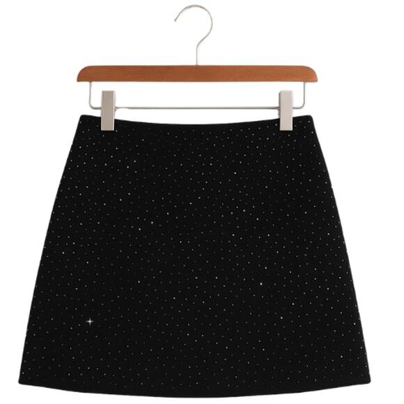 Sherri Hill 50701 Two-Piece Beaded Mini Skirt Set – Black – Size 0 - Picture 4 of 7